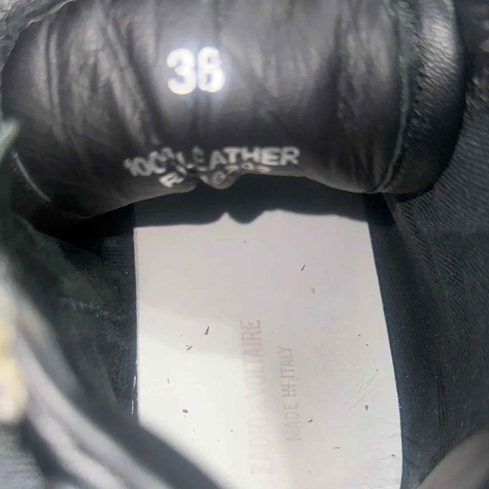 Stylish Black Leopard High-Top Studded Sneakers - Picture 9 of 15